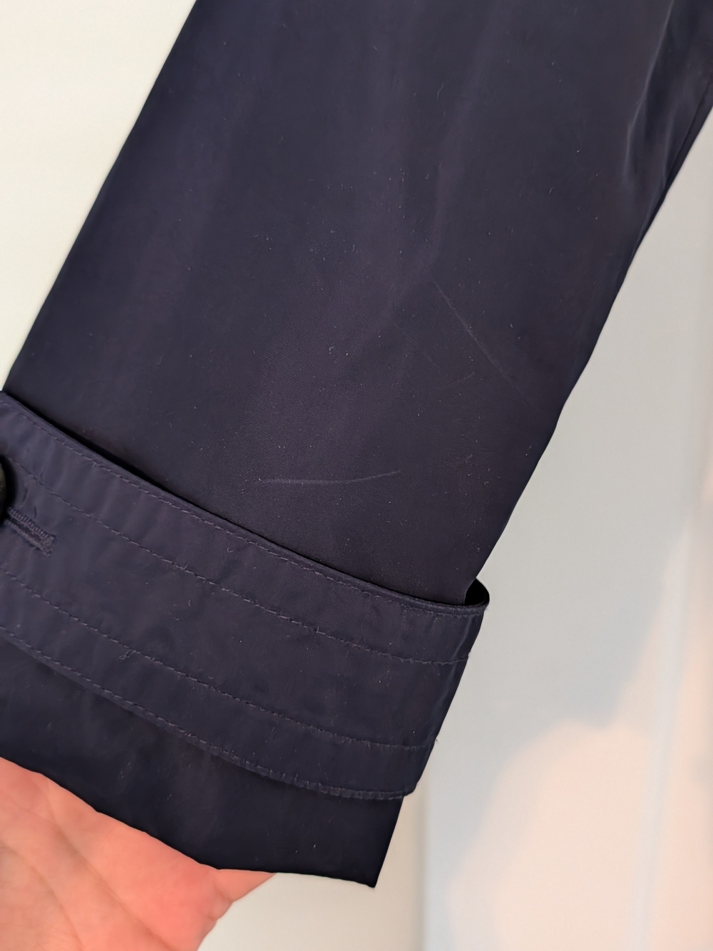 Burberry Brit Navy Double-Breasted Short Trench Coat - Picture 10 of 16